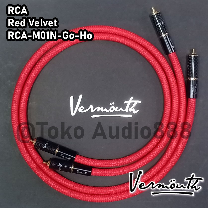 Kabel RCA Vermouth Red Velvet w/ RCA M01-N Locking Carbon Gold Plated