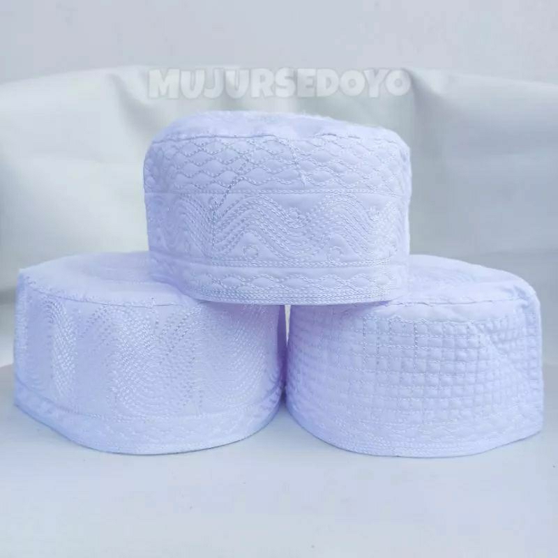 Kopiah Tinggi 10 Madinah Peci Putih Songkok Haji Kopiah Dewasa