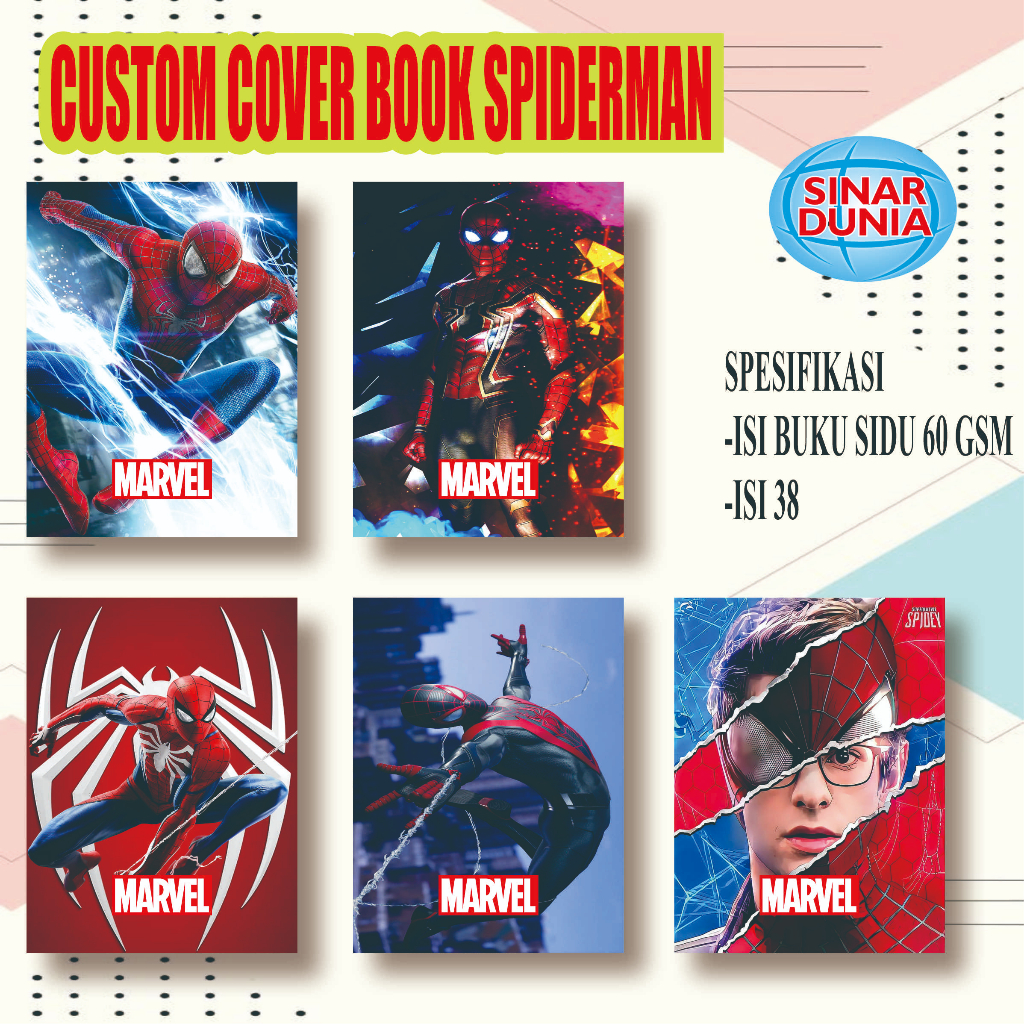 

CUSTOM BUKU TULIS MOTIF SPIDERMAN ISI 38 LEMBAR