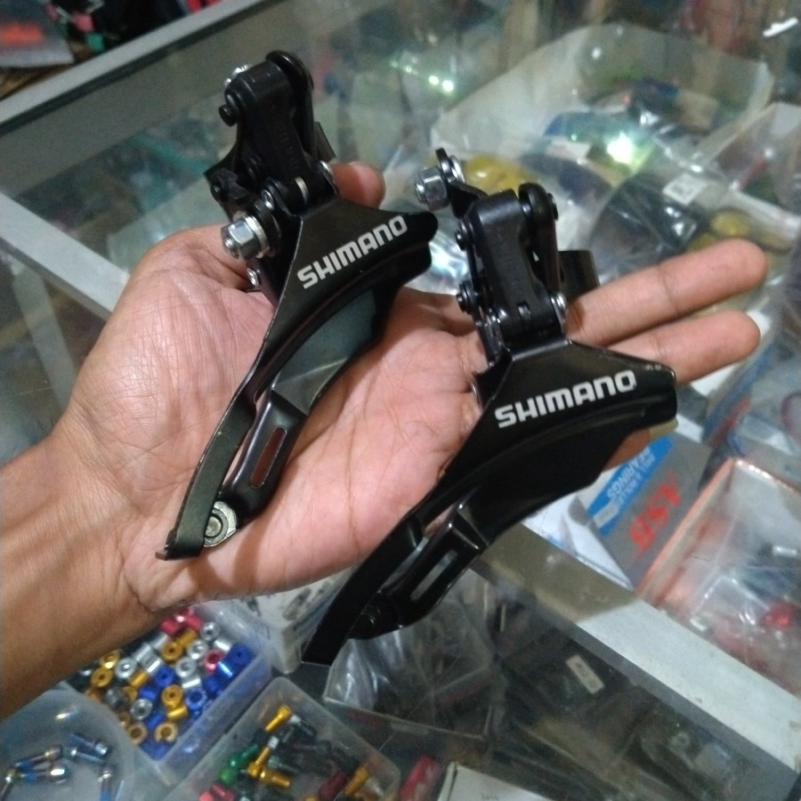 FD shimano 3 speed tarikan atas bawah model lama front derailleur mtb