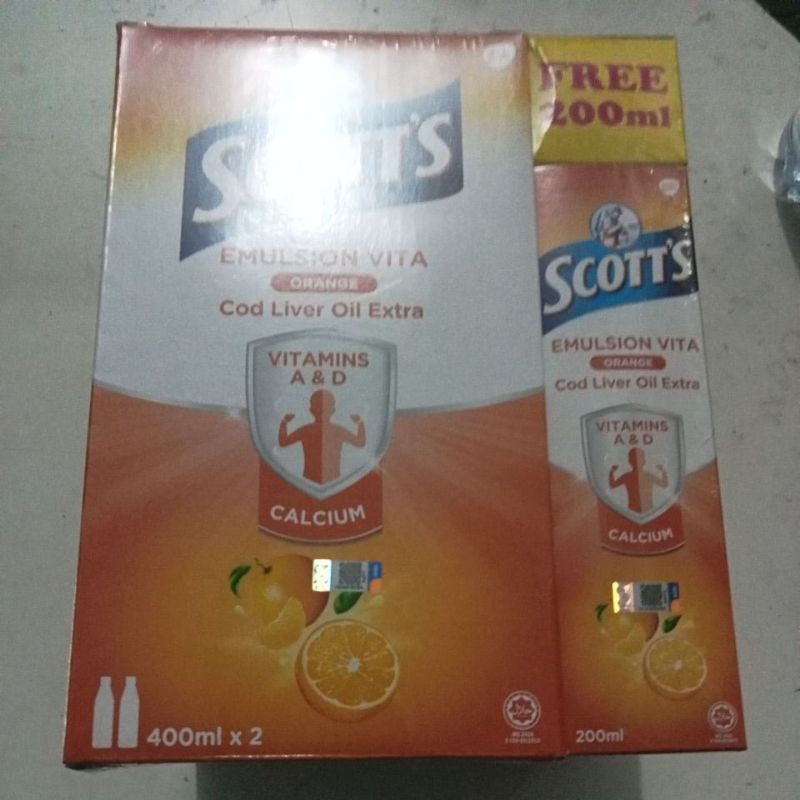 scoot emulsion rasa jeruk 400ml hrg perbotol.