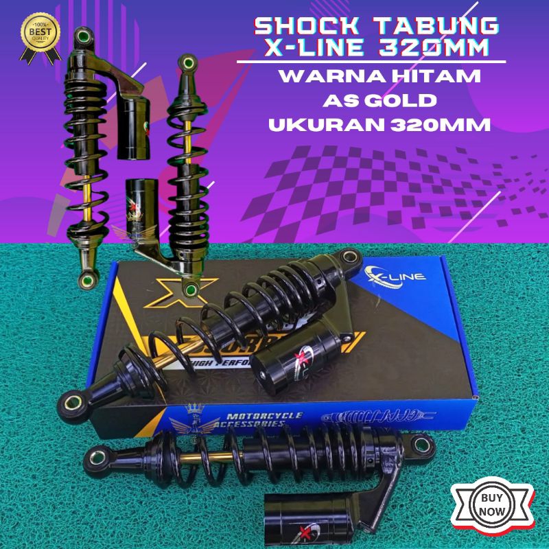Skok Shock Tabung Copy Yss 320 340 XLINE As Gold Black Colour