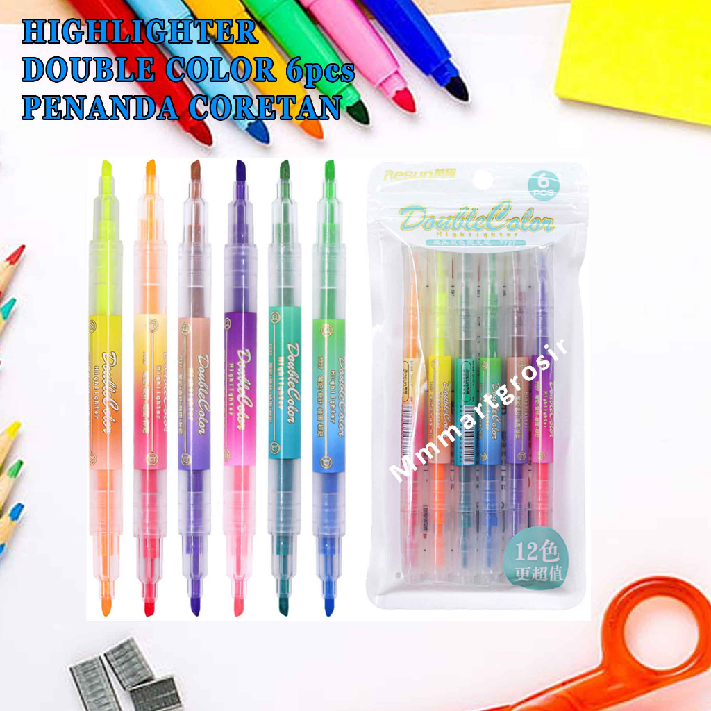 

Highlighter / Penanda Coretan / Stabilo 2 Warna / isi 6pcs