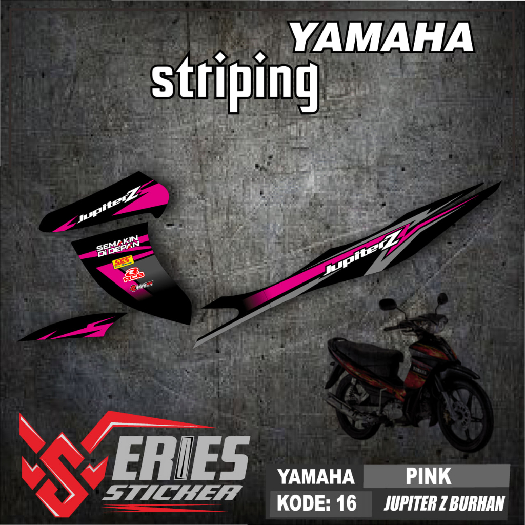(cod) Sticker striping YAMAHA JUPITER Z BURHAN VARIASI MOTOR HOLOGRAM