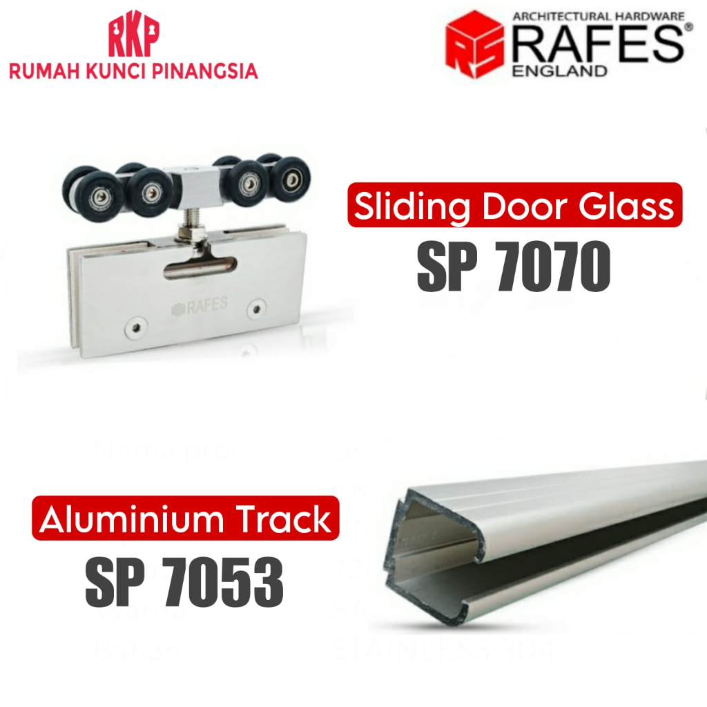 [PAKET] REL PINTU KACA GESER SLIDING GLASS DOOR TRACK RAFES // SP 7070 + SP 7053