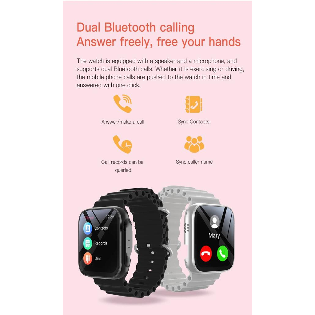 Smartwatch WATCH 8 Ultra Series Fitness Activity Tracker Sports - WATCH 8 ORANGE