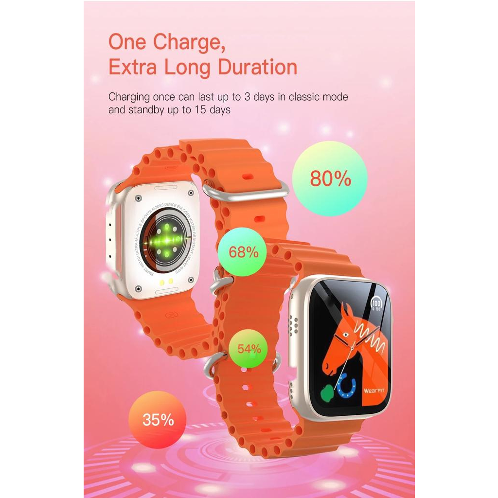 Smart jam S8 Ultra seri 8 / Smartwatch S8 Ultra Series8 GPS 49MM Smart Watch Men IP68 Waterproof Blu