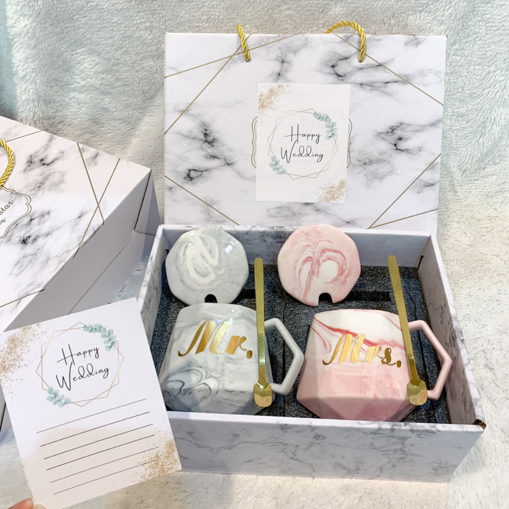hampers pernikahan mug keramik couple