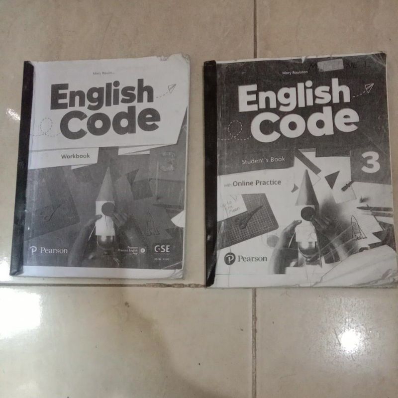 

english code 3 buku fotocopy 1set (dapat 2 buku sesuai foto) / buku bekas layak pakai hanya pakai 1 tahun sejak baru / murah meriah isi sama seperti asli
