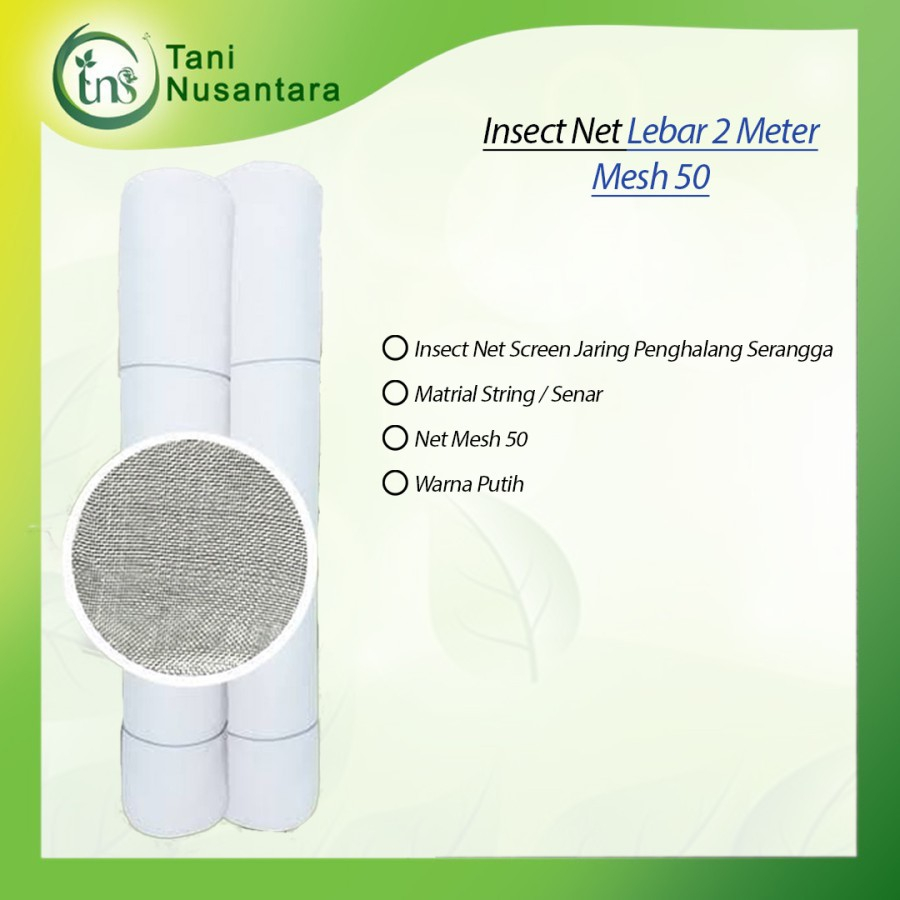 Insect Net Mesh 50 Lebar 2 Meter - Screen Net Jaring Kasa Penghalang Serangga