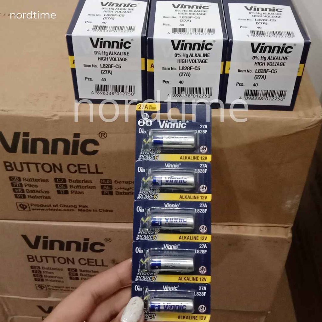 Vinnic 27A / 27 A / L828 / L 828 Original Baterai Vinnic Remot Batre Battery Batrai Jam Remote High 