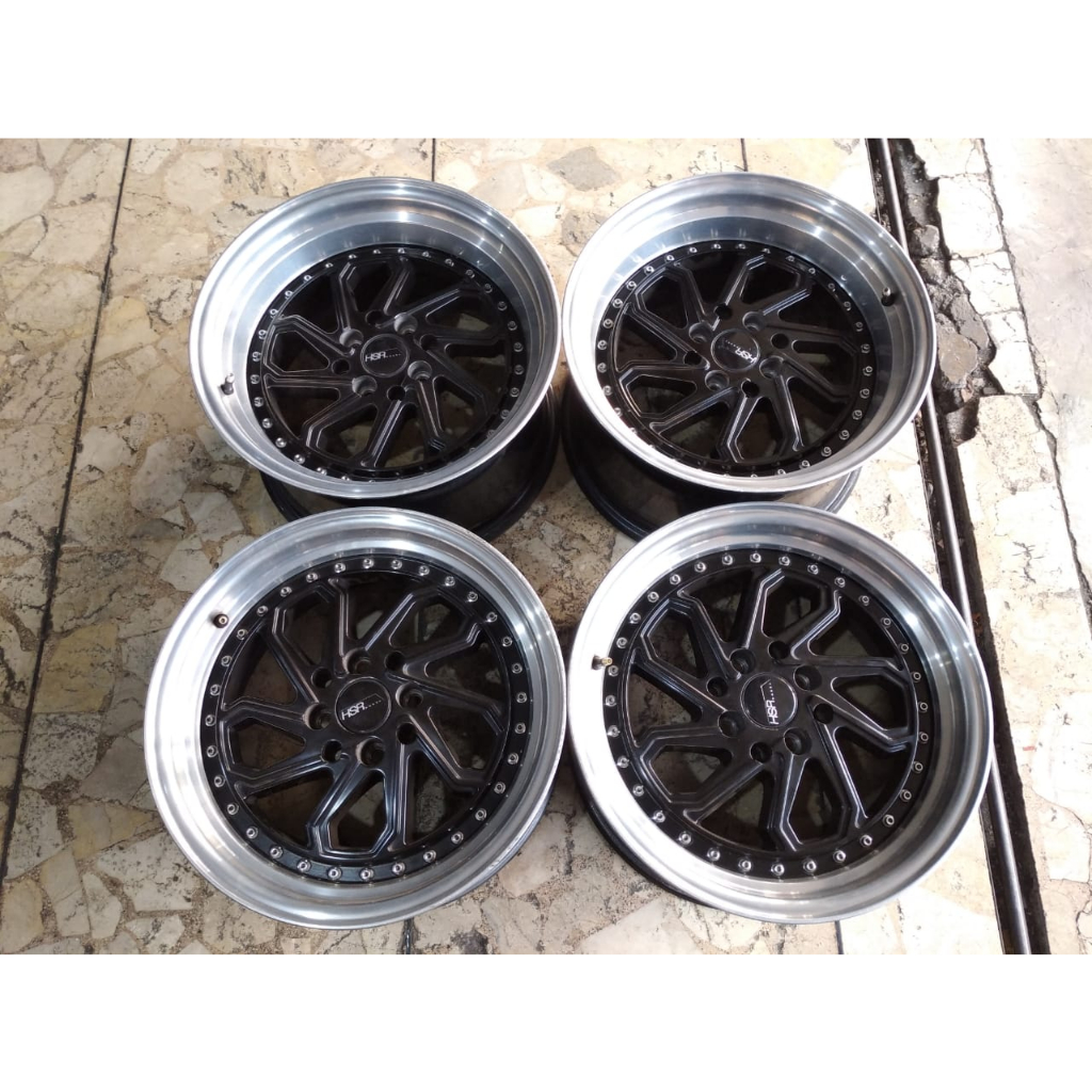 Velg mobil Celong Racing Bekas HSR DOBOO Ring 16 Lebar 8 / 9 Inch Lubang Baut 4 x 100 /  4 x 114,3 O
