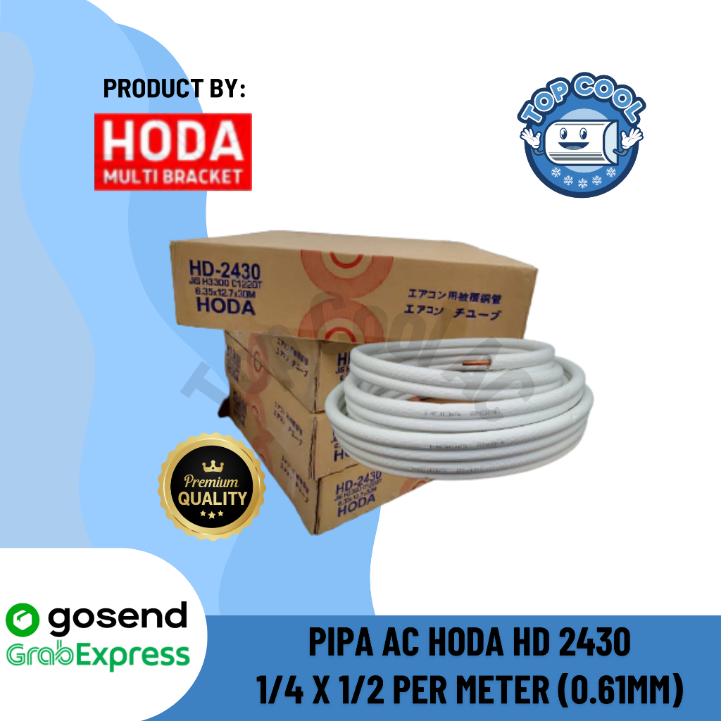 Pipa AC HODA 1/4 - 3/8 (AC 1/2 - 1 PK) Per Meter