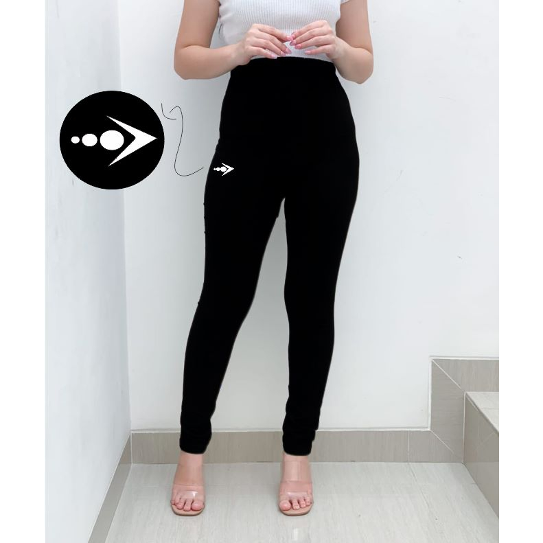 Legging Sablon Bintik Panah - Celana Panjang Wanita Tebal - Gmabar Printing - HIgh Waist - Pinggang 