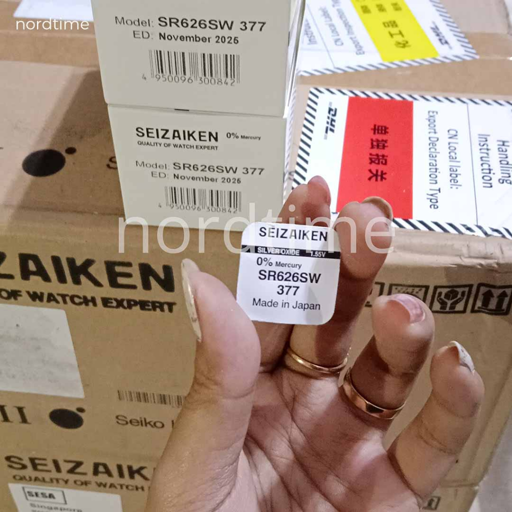 Seizaiken SR626SW / 377 / SR 626 SW PB Original Baterai Seizaiken Batre Battery Batrai Jam Tangan Mi