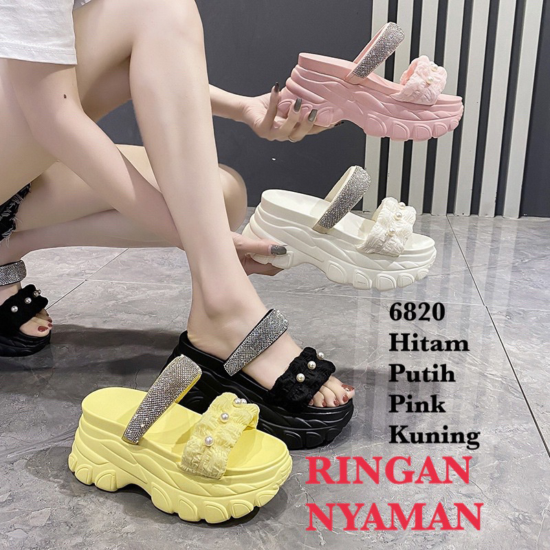 SANDAL WEDGES WANITA IMPOR  KOREA 6820