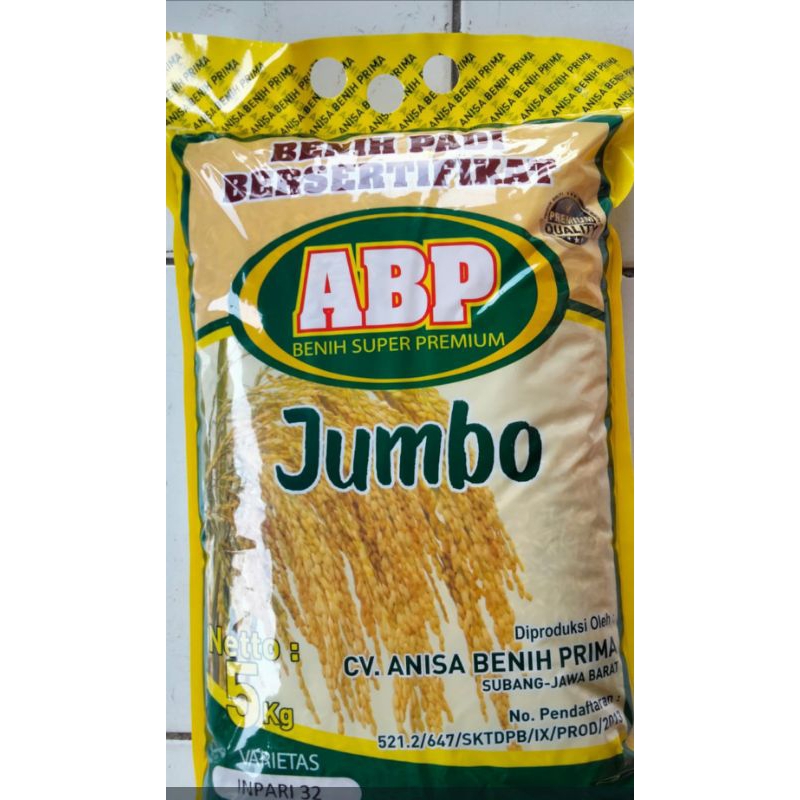 Benih Padi Inpari 32 Jumbo ABP Super Premium 5 Kg