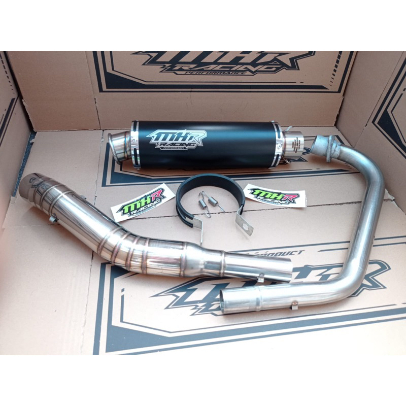 Knalpot MHR RACING BLACK DOF VIXION FU MX SONIC CBR R15 CB150R BYSON DLL