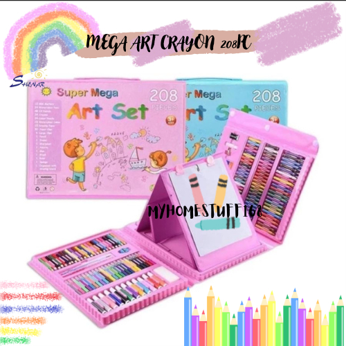 

SHENAR 208PCS CRAYON ANAK SET ALAT MENGGAMBAR MELUKIS CAT AIR PENSIL ART FULL SET