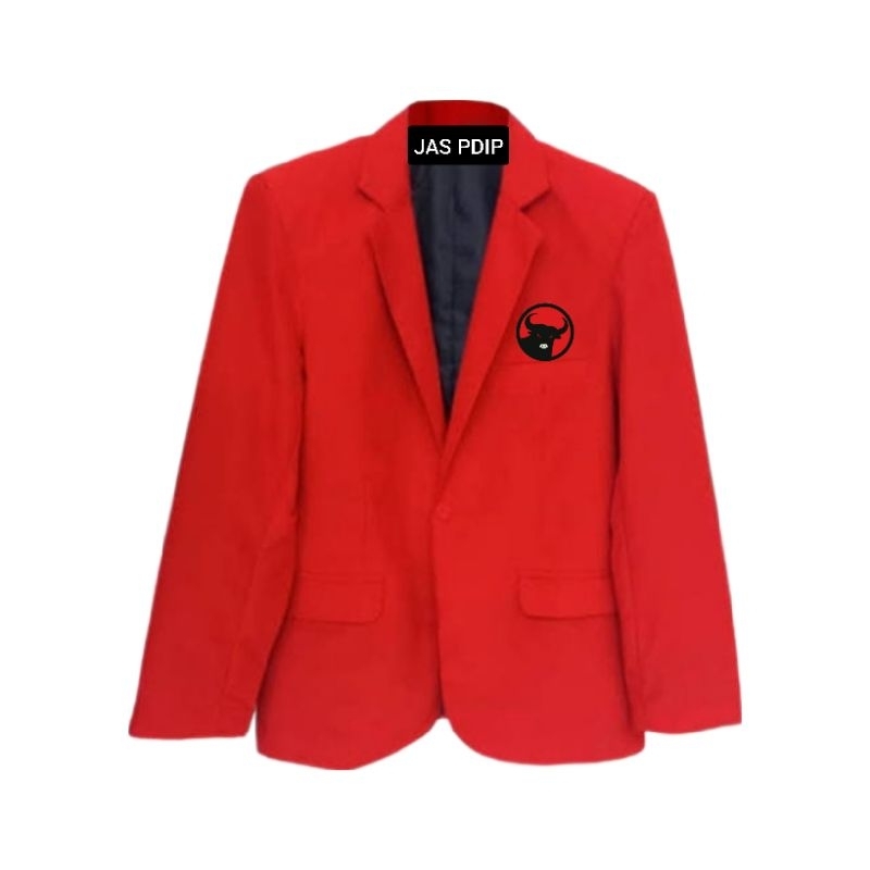 Jas Partai PDIP Pria Dan Wanita Full Puring - Jas Blazer Pemilu