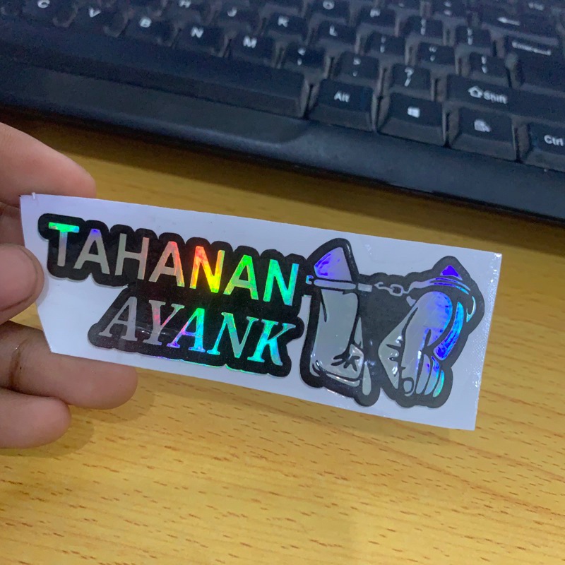 Stiker cuting tahanan ayang hologram (uk.10x4)