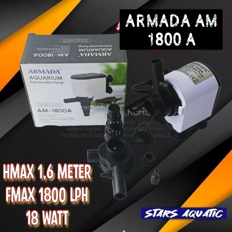 mesin pompa. celup ARMADA AM 1800 A waterpump. aquarium power head mesin filter