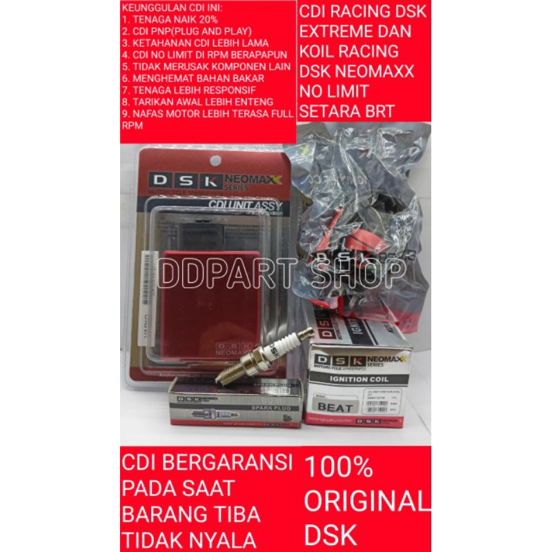 CDI DSK UNLIMER RACING KOIL COIL RACING DSK VARIO KARBU VARIO 110 VARIO TECHNO LAMA SETARA DGN BRT