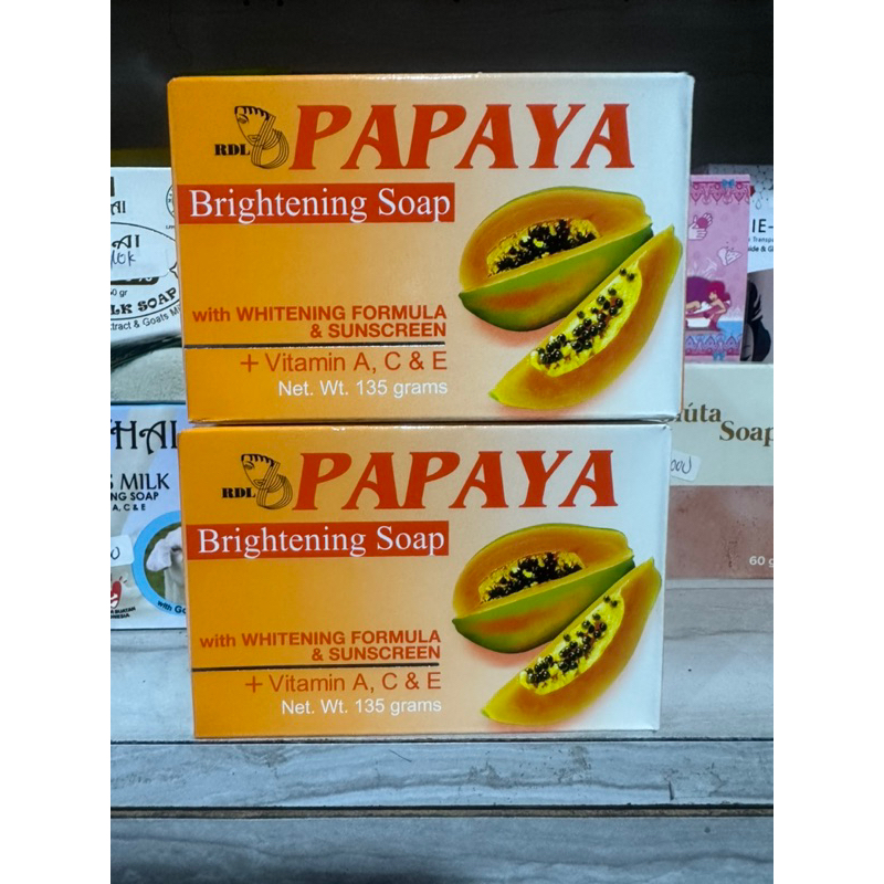 papaya brightening soap rdl, sabun papaya rdl