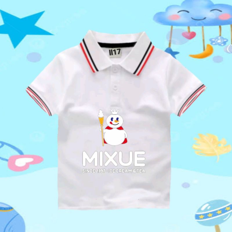 ATASAN KERAH WANGKI KAOS POLO ANAK [MIXUE]