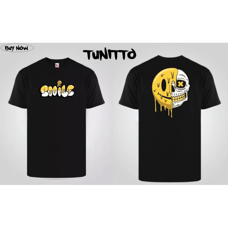 TSHIRT | REGULER SIZE | SMILE | BLACK