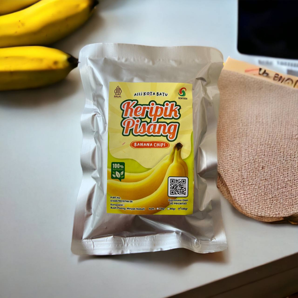 

Keripik Pisang 70gr 80gr 100gr - Kripik Pisang Ekonomis - Keripik Pisang Renyah Oleh-oleh Khas Kota Batu