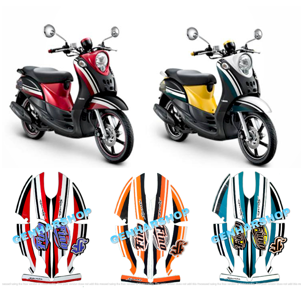 STIKER STRIPING LIS BODY MOTOR FINO 2013 KARBU STANDAR FULL SET