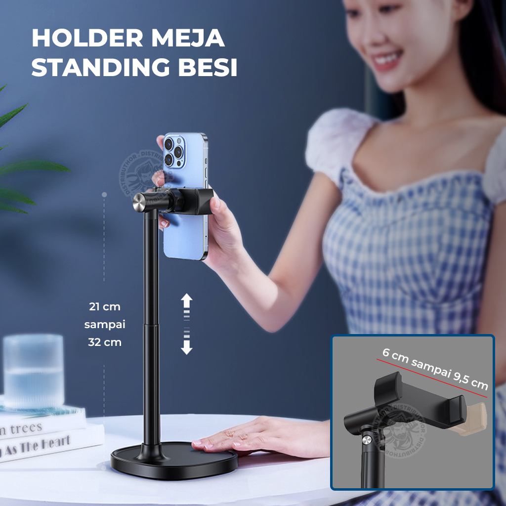 Holder Hp Meja eevo StreamPro ES03 Lifting Mobile Phone Stand Handphone 100% Alumunium Alloy Dudukan