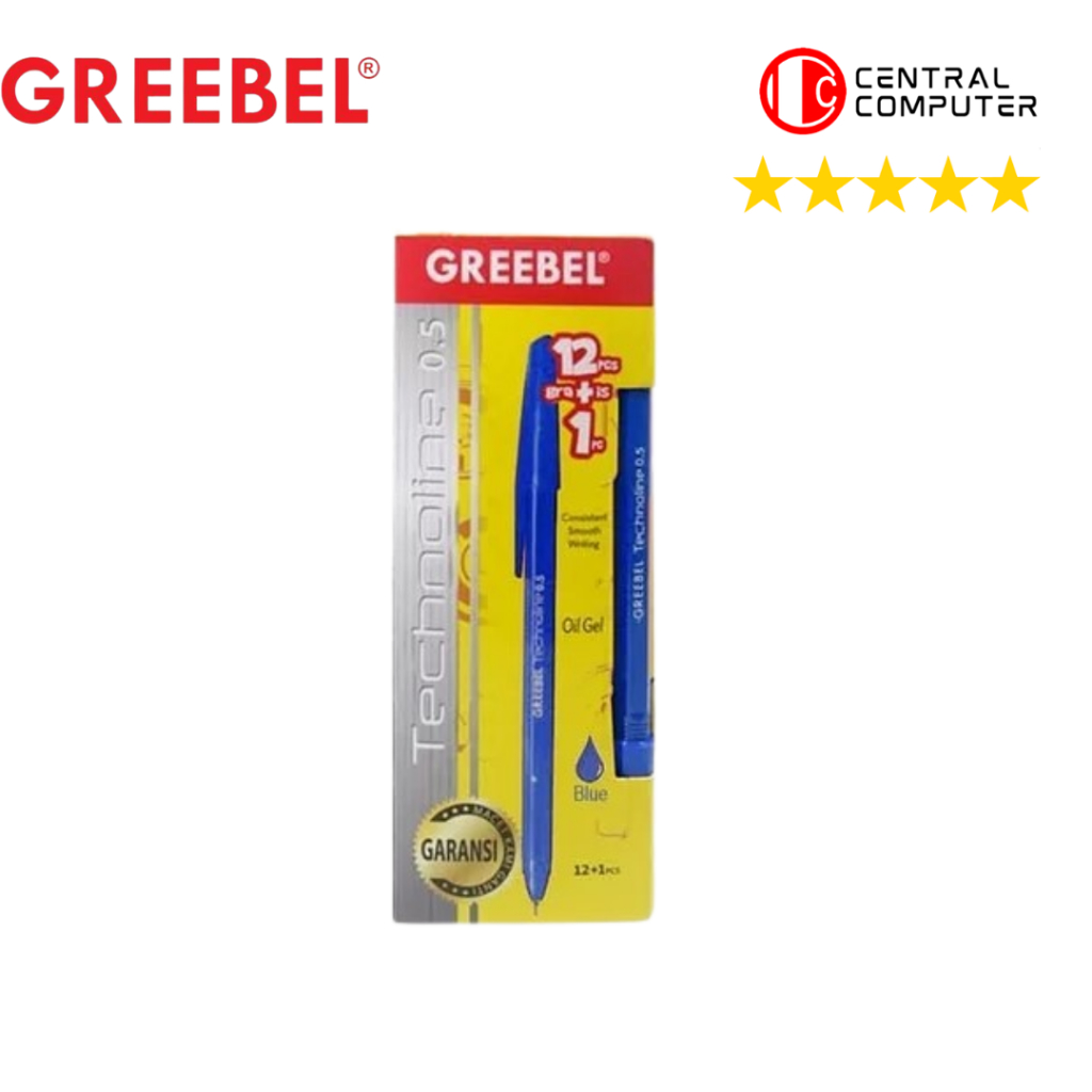 

Pulpen Oil Gel Greebel Techonoline 0.5 - Biru | 1PCS