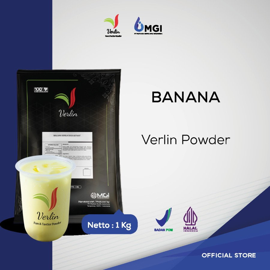 

Bubuk Minuman Rasa Pisang / Verlin drink powder BANANA 1kg