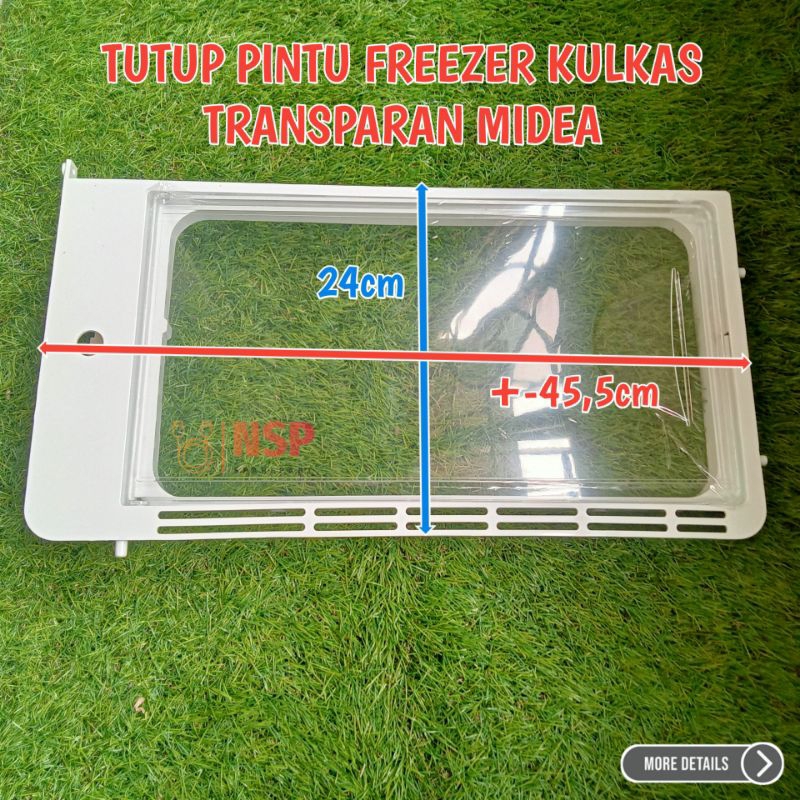 Tutup Pintu Freezer Kulkas Transparan Midea DLL Merek Lain Original Bening