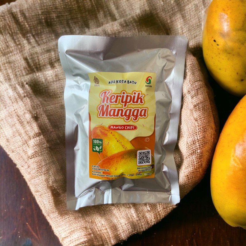 

Keripik Buah Mangga Sentosa 70gr 80gr 100gr - Kripik Mangga - Mango Fruit Chips - Keripik Buah Mangga Manis Camilan Keripik Sehat Khas Batu Malang