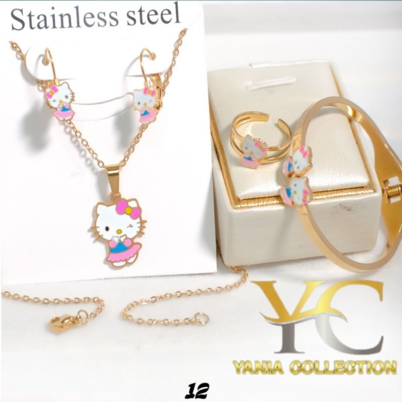 PERHIASAN ANAK KARAKTER 1SET BRLAPIS EMAS 18K (12)