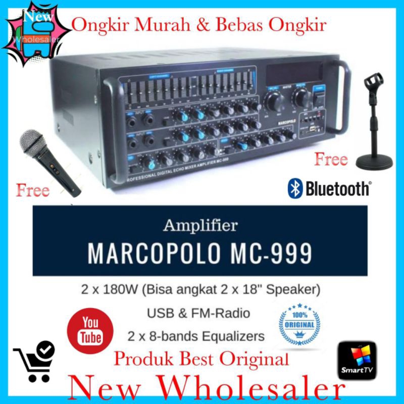 power Amplifier Sound karaoke Marcopolo Mc999 Original new terbaru