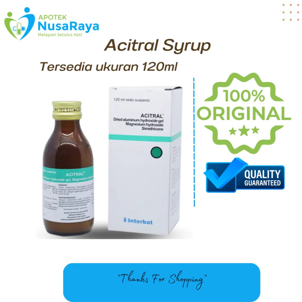 

Acitral Sirup 120 ml Obat Sakit Maag/Obat Maag Perut Kembung