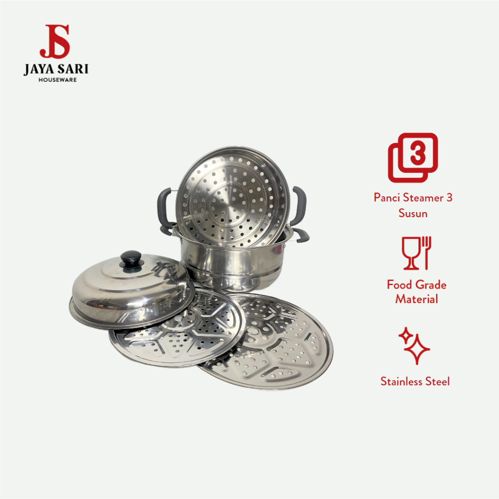 Panci Steamer 3 Susun / Panci Siomay / Panci Kukus 3 Susun
