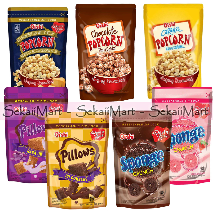 

OISHI Snack Sponge / Pillow / Popcorn 100g All Variant