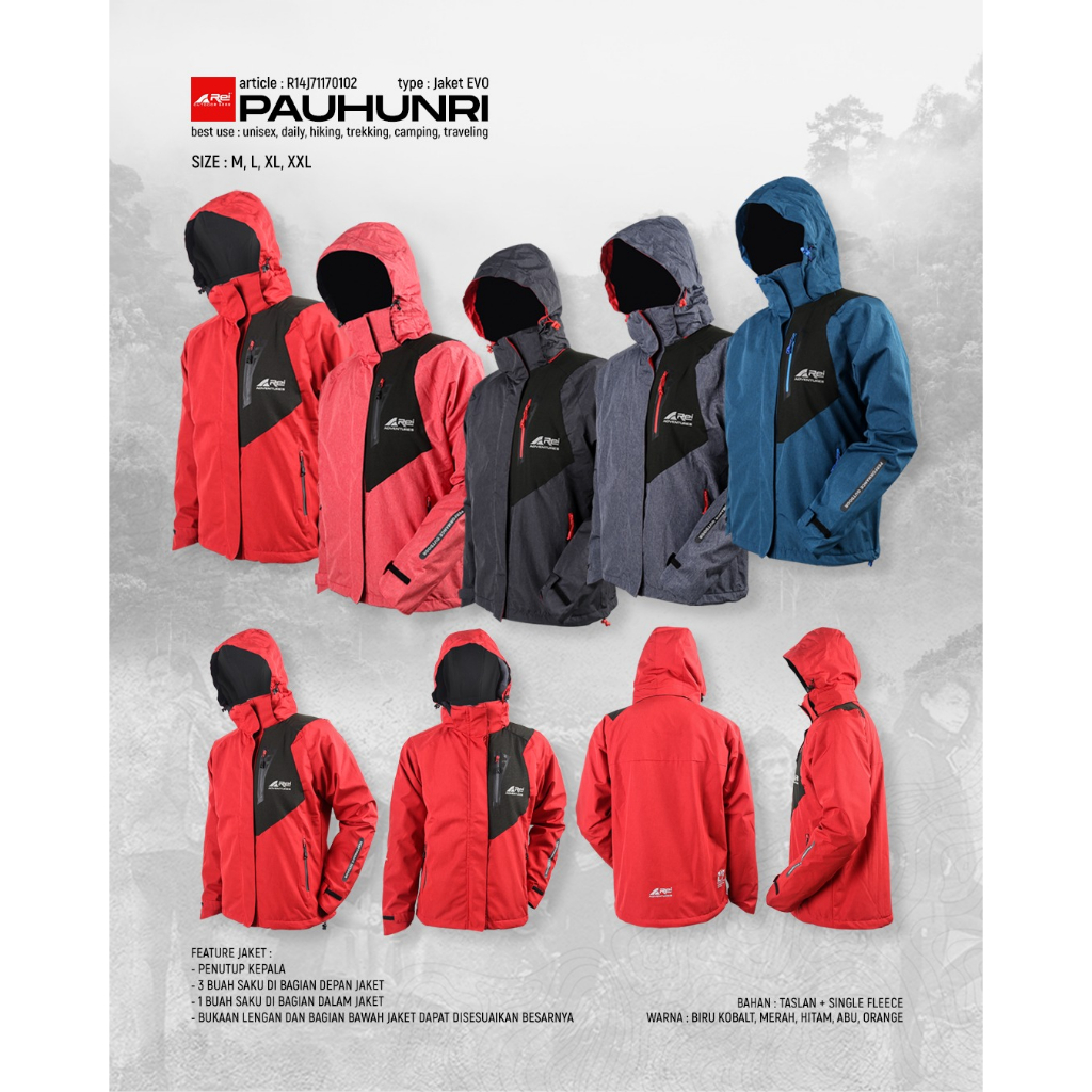 Jaket Gunung Pria Evo Pauhunri Arei Outdoorgear