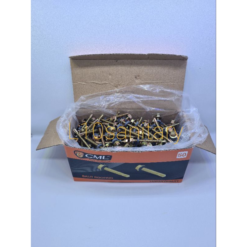 Baut Roofing CAMEL 12 X 20 ( 2cm ) / Baut Baja Ringan Kuning CAMEL 20 *Per KOTAK 500pcs
