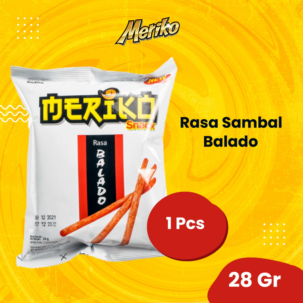 

Meriko Rasa Balado 28gr Cemilan Renyah dan Lezat