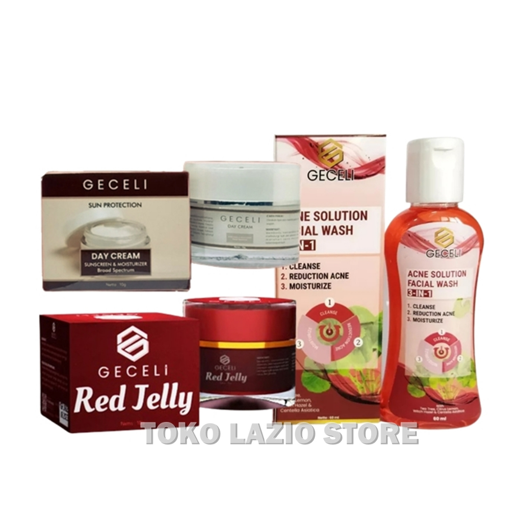 FACIAL WASH ,CREM SIANG DAN MALAM ,Cream Red Jelly Ms Glow 100% Ori Halal Aman BPOM,R ed Jelly Premi