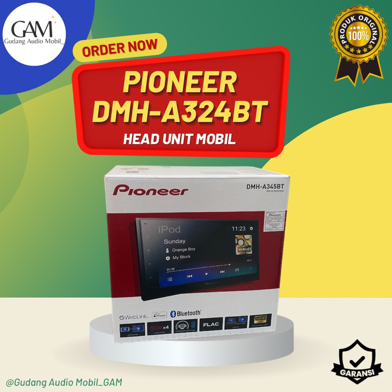 HEAD UNIT PIONEER DMH A345BT / HEAD UNIT DOUBLE DIN DMH 345BT