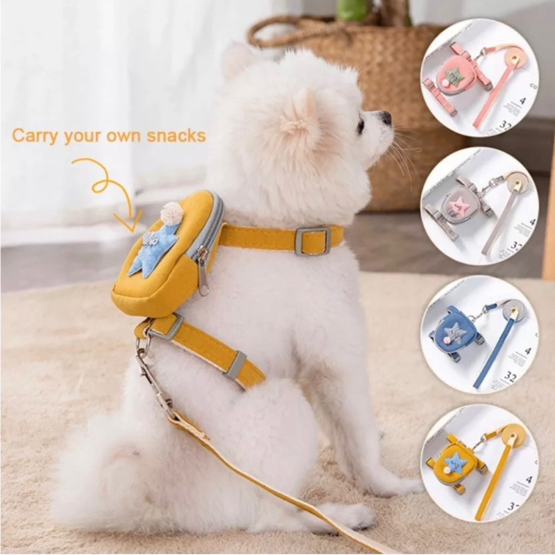 Harness Vest bentuk Tas Lucu untuk Anjing / Kucing