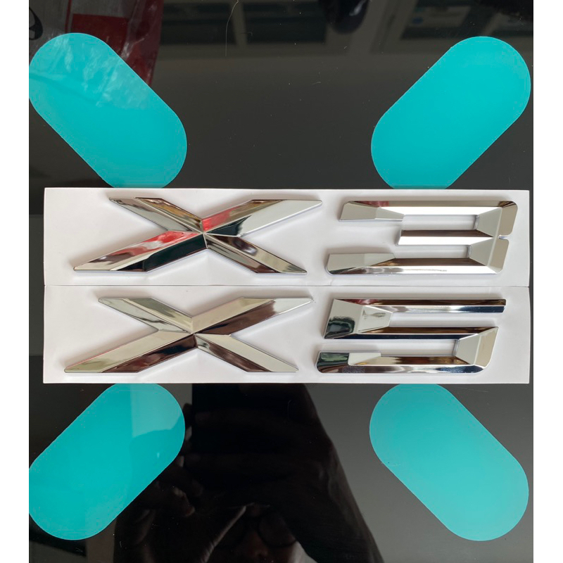 Emblem BMW Bagasi X3 X5 Logo Chrome 3D Sticker Decals