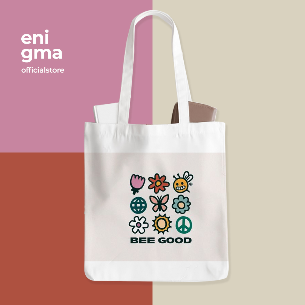 New Totebag kanvas wanita resleting terbaru tote bag kanvas premium enigma beegood